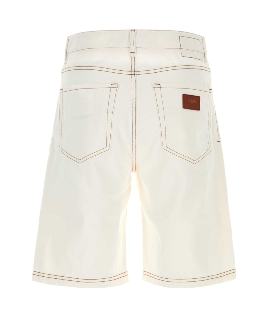 ハーフ・ショートパンツ Fendi White Denim Bermuda Shorts Fendi White Denim Bermuda Shorts | italist