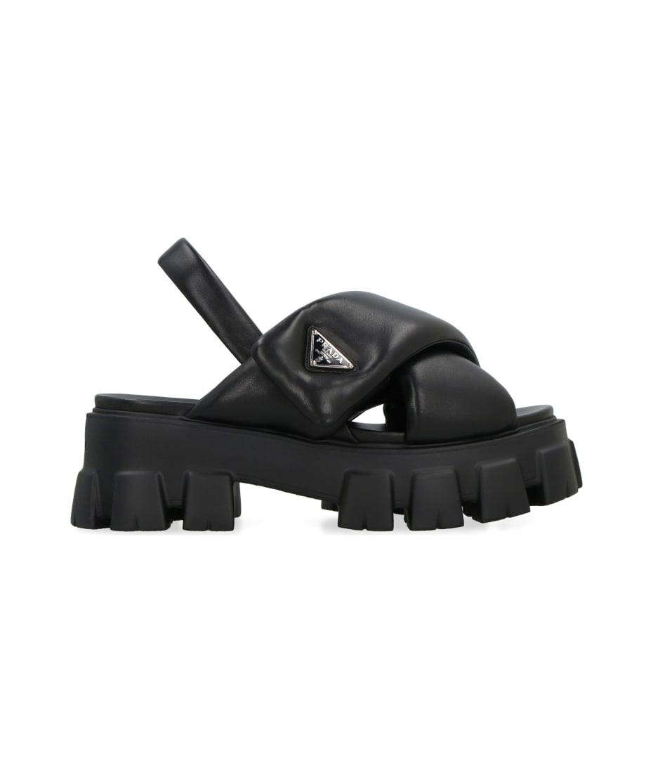 Prada Monolith Leather Sandals サンダル 通販 | italist