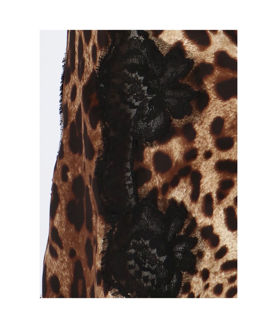 【送料&関税込】Dolce & Gabbana Animalier Silk And Lace DOLCE & GABBANA (RARE & NEW) with tags Pajamas & Robe Set