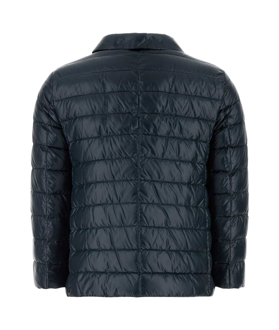 【送料&関税込】Herno Navy Blue Nylon Maria Down Jacket Herno Navy Blue Nylon Down Jacket | italist