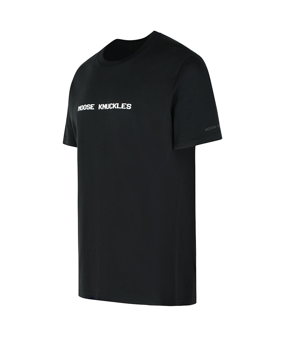 Tシャツ・カットソー MOOSE KNUCKLES Men T-shirt Black M15MT763 292 Moose Knuckles Black Cotton T-shirt | italist