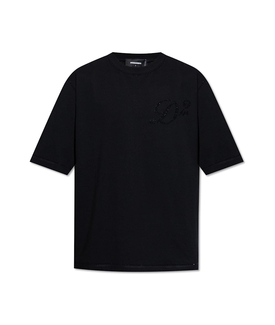 【送料&関税込】Dsquared2 Crystal-logo Crewneck T-shirt Dsquared2 Crystal-logo Crewneck T-shirt | italist