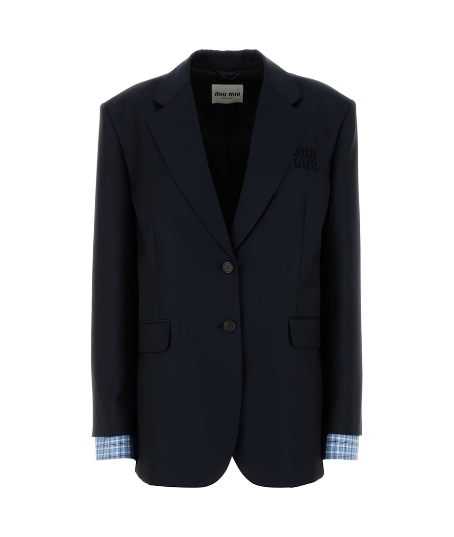 ジャケット・アウター 00s miu miu archive navy Tailored jacket Miu Miu Blazer, Size 38 IT