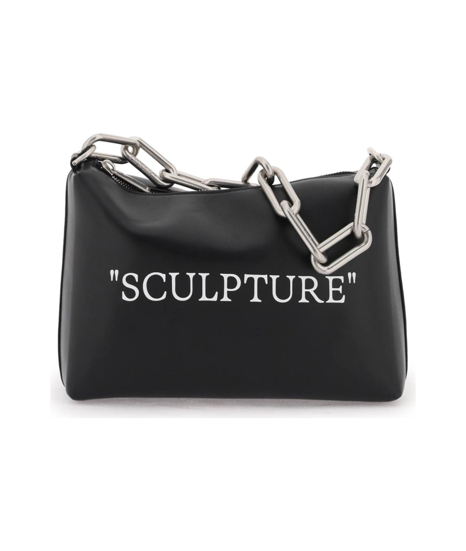 Off-White Leather Sculpture Crossbody Bag