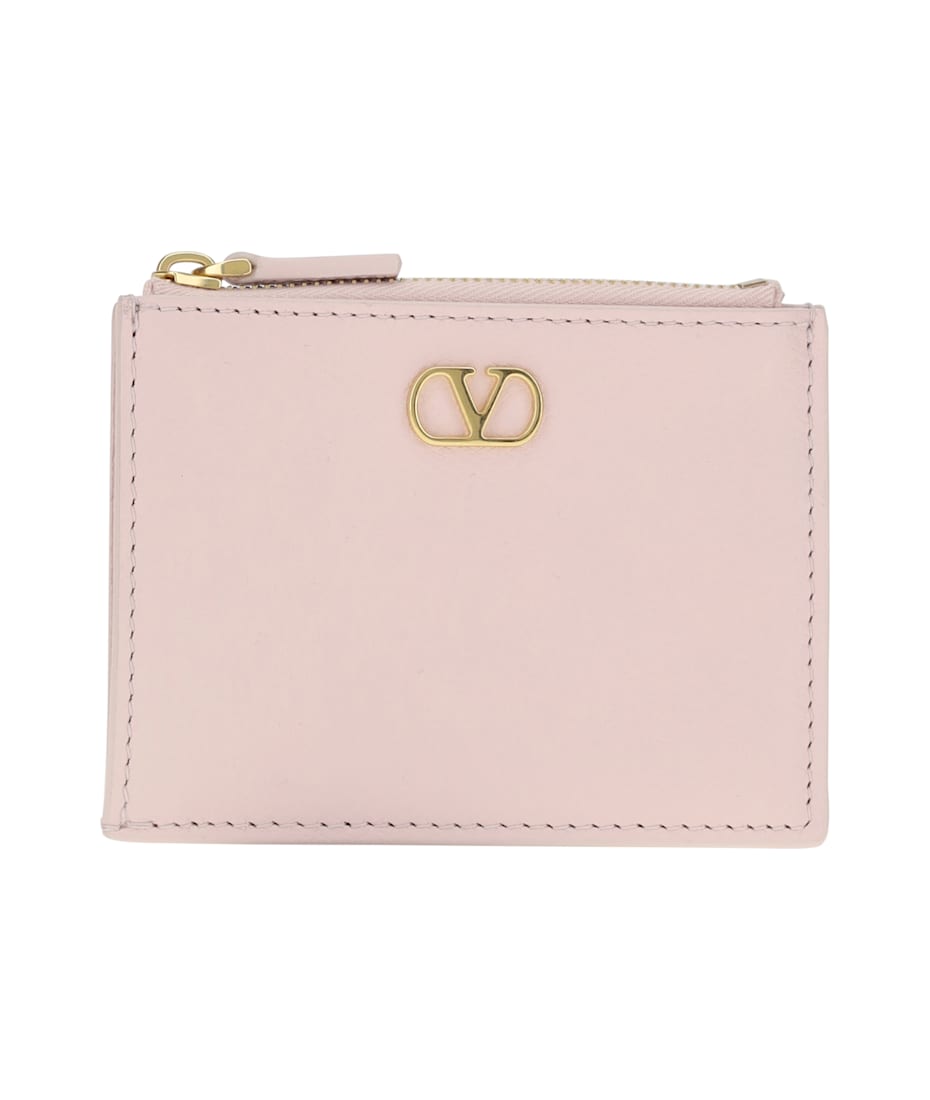 【VALENTINO】VLOGO CARD WALLET Valentino Garavani Vlogo Signature black credit card holder
