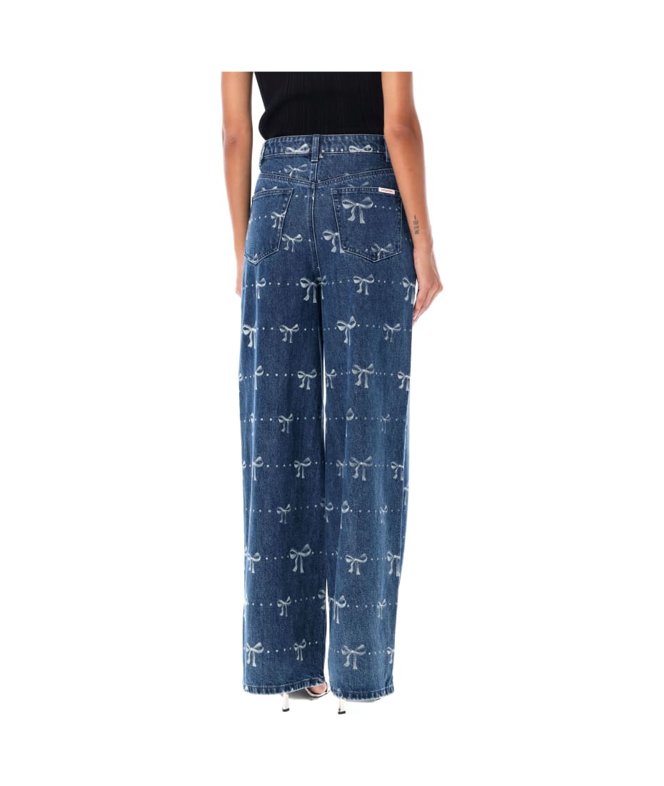 self-portrait Printed Bow Jeans | italist