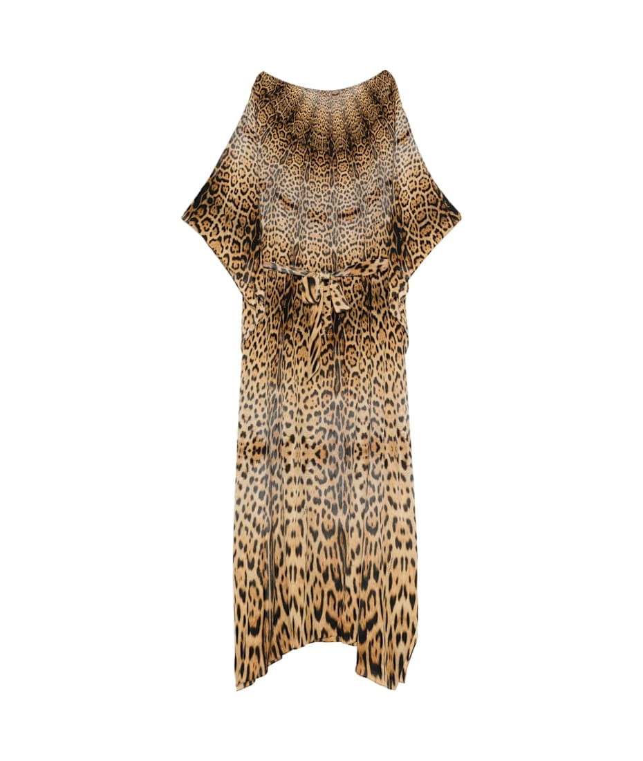 golden globes best and worst dressed 2025 Roberto Cavalli Metallic Gold Jacquard Zebra Print Dress Size 40 –  alineconsignment