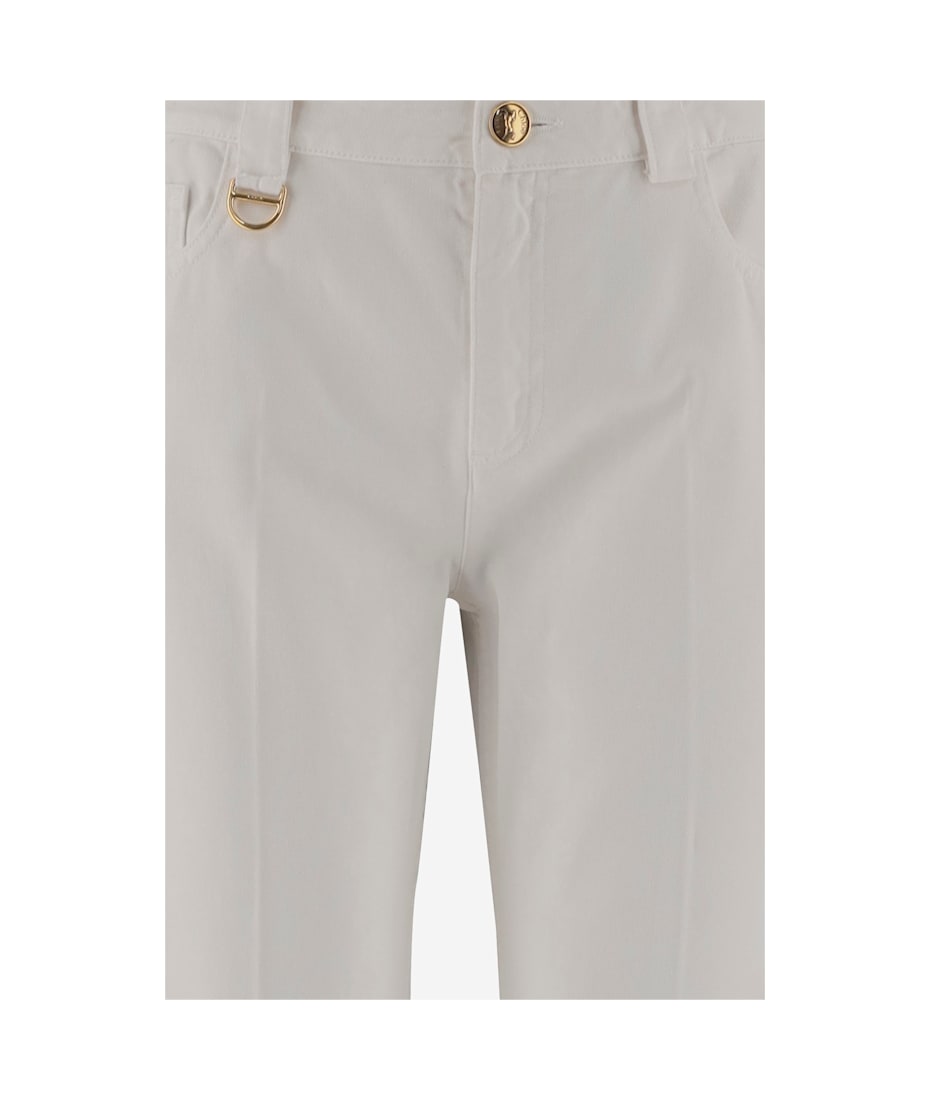 パンツ Chloe Cotton Canvas Pants Pleated garment-dyed cotton-canvas straight-leg pants