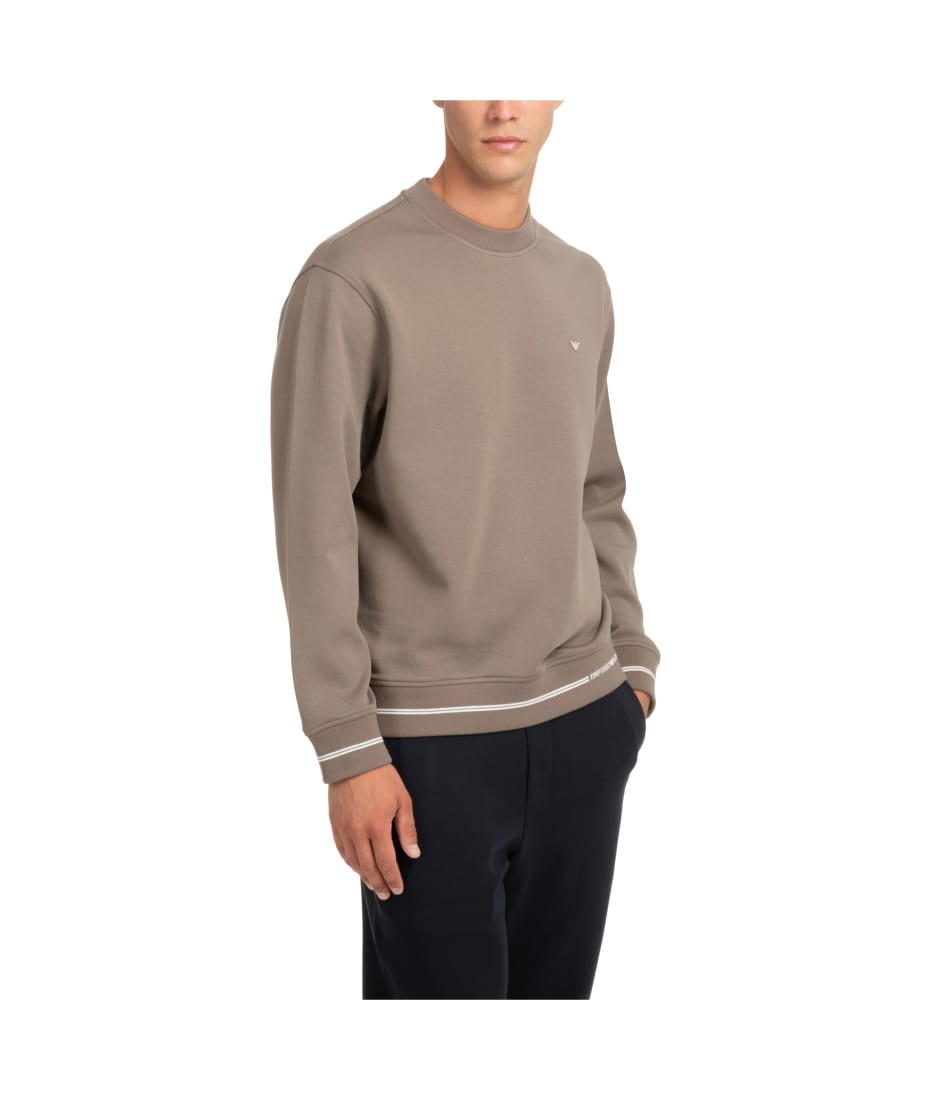 Emporio Armani Taupe Sweatshirt with Logo