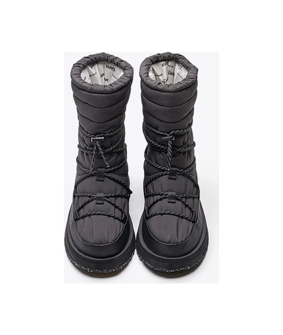 SUICOKE Bower-evab-hi-lace Black padded ankle boot - Bower Evab Hi