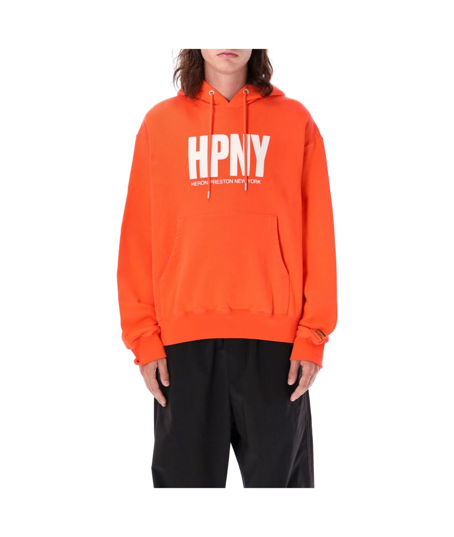 Heron preston orange online hoodie