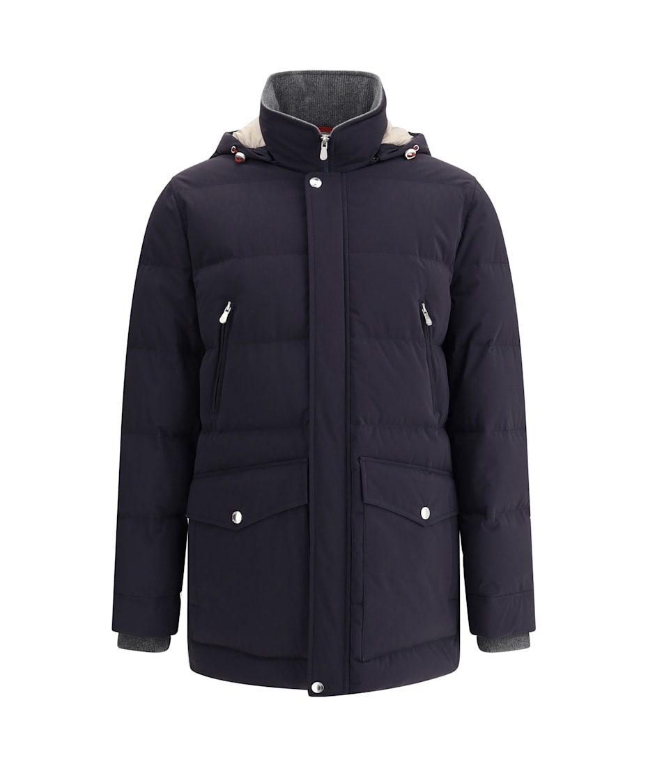 ダウンジャケット・コート Brunello Cucinelli Knit Dowjacket Brunello Cucinelli Down Jacket With Hood | italist