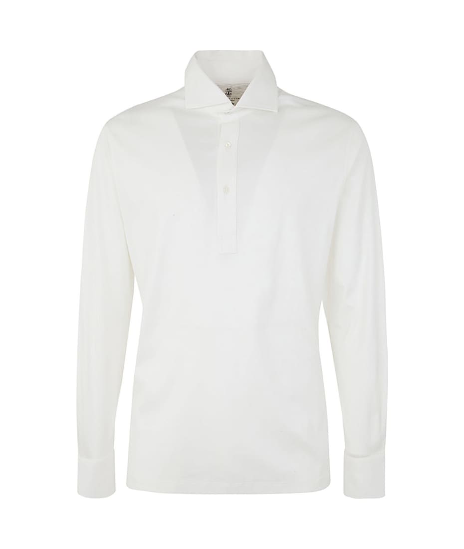 Brunello Cucinelli Logo Long-Sleeved Polo Shirt