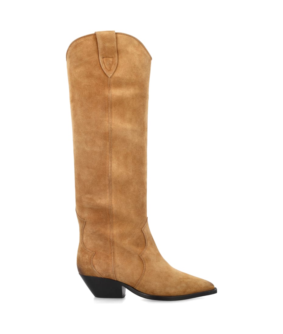 ロングブーツ Isabel Marant FW25 DENVEE SUEDE (BT0001FAA1A03S 50TA) Denvee Boots Woman taupe | ISABEL MARANT Official online store