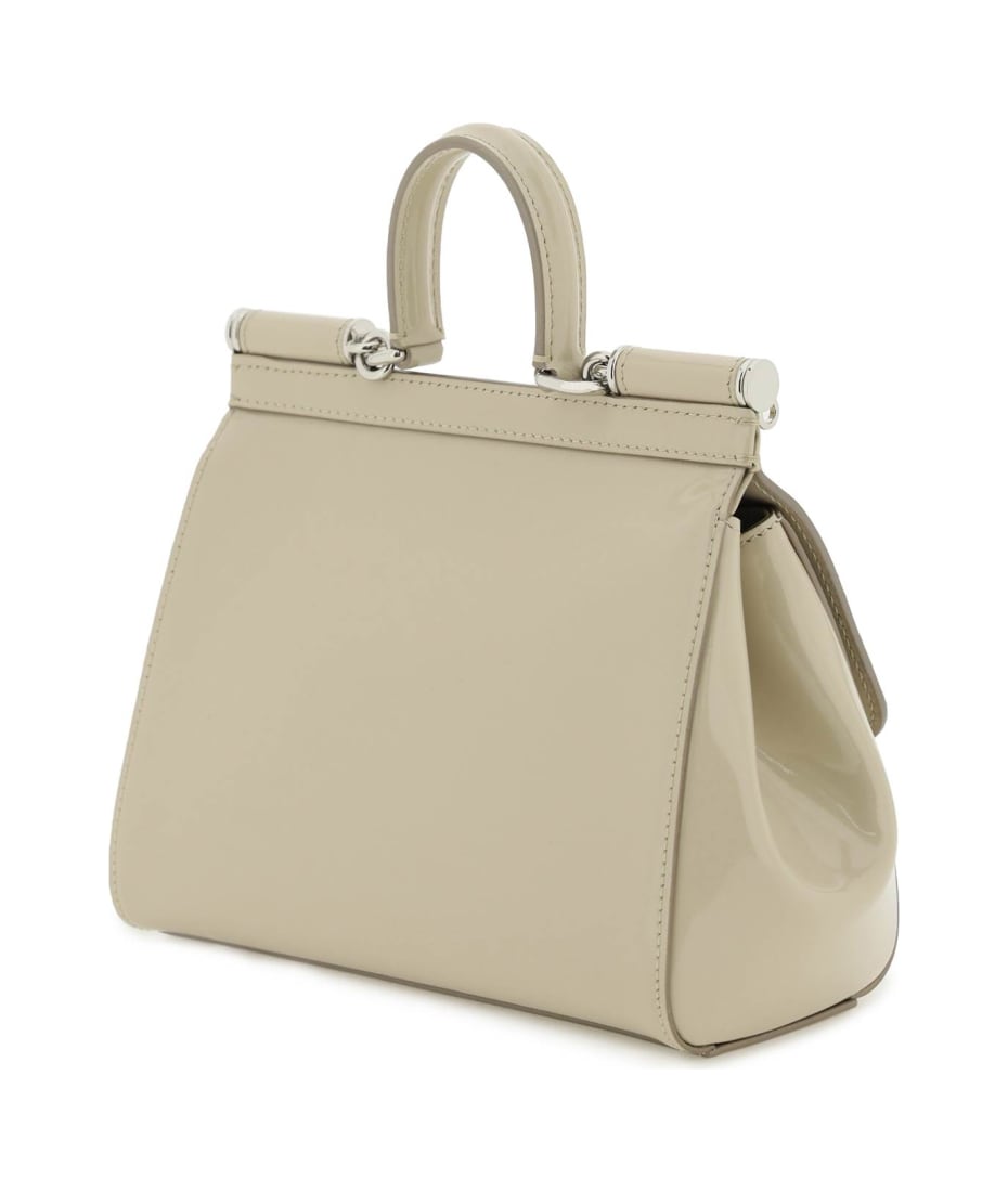 Dolce&Gabbana Beige patent leather Miss Sicily small bag