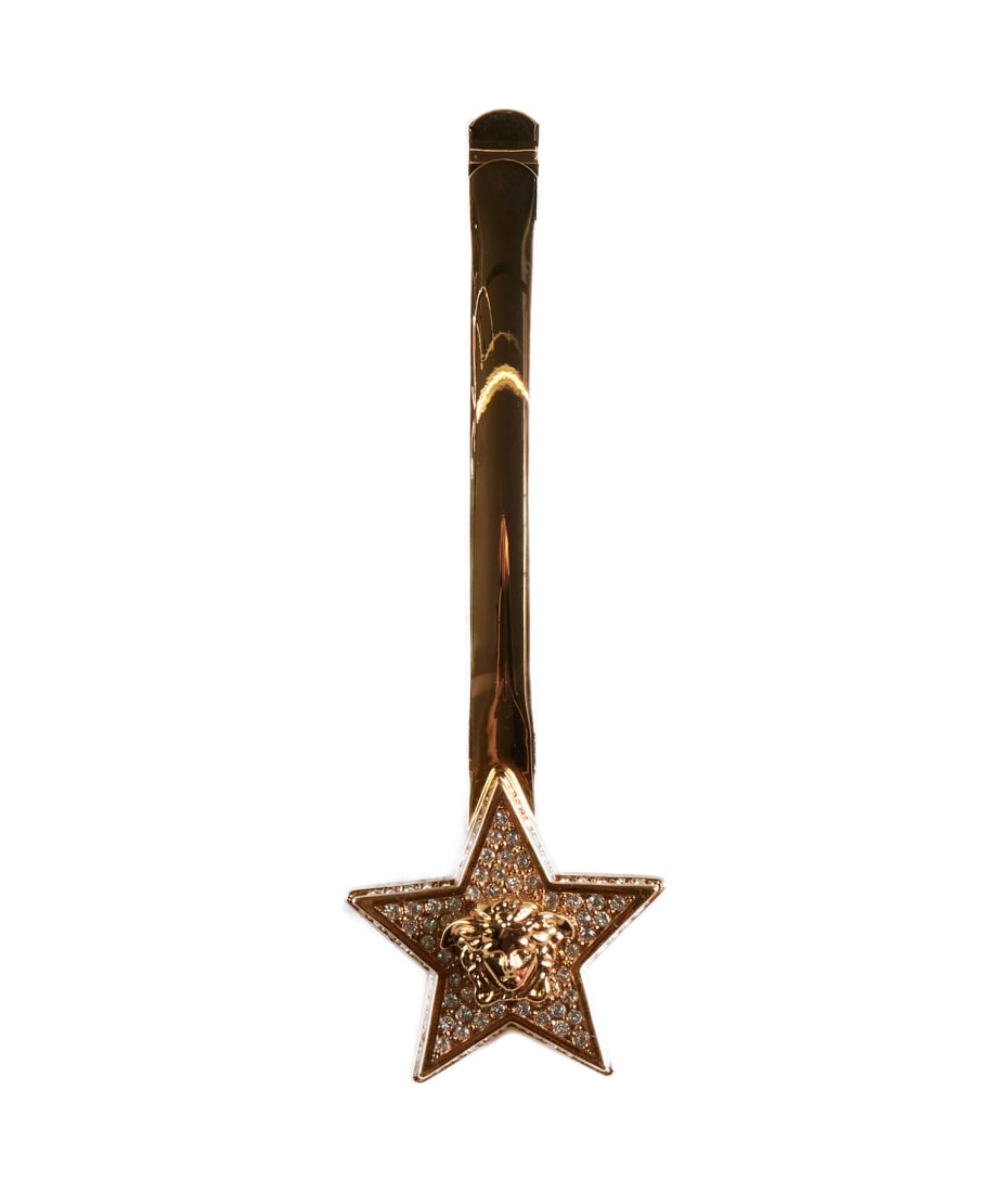 VERSACE★素敵！Gold Tone Brass & CRYSTAL MEDUSA HAIRPIN Versace 'medusa' Hair Pin | italist