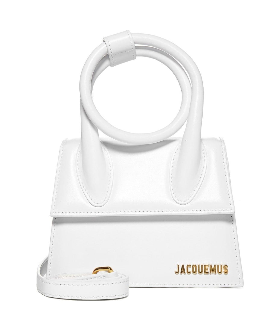 Jacquemus Le Chiquito Long Canvas Tote Bag In White