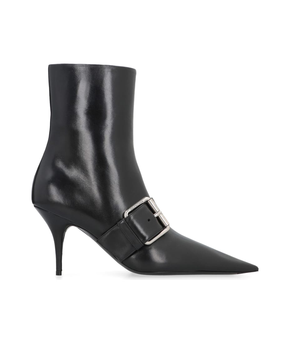ブーツその他 Balenciaga \"Knife 80\" ankle boots Knife 80 leather ankle boots in black - Balenciaga | Mytheresa