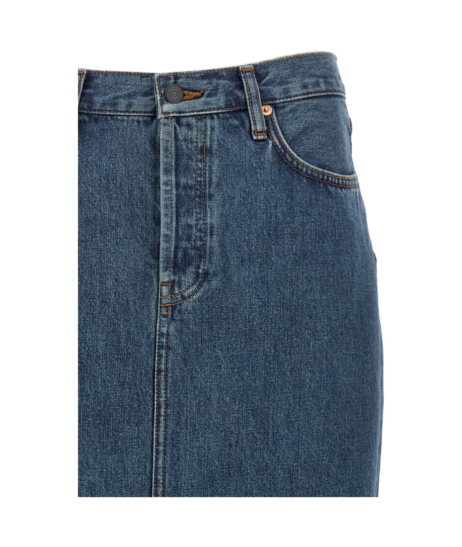 WARDROBE.NYC 'column' Denim Skirt | italist