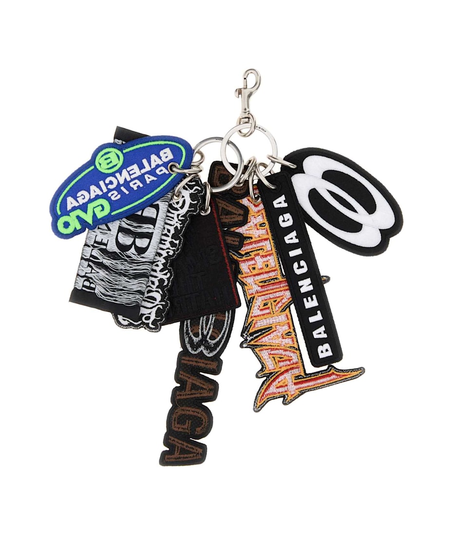 Balenciaga Multicolor Fabric Keyring | italist