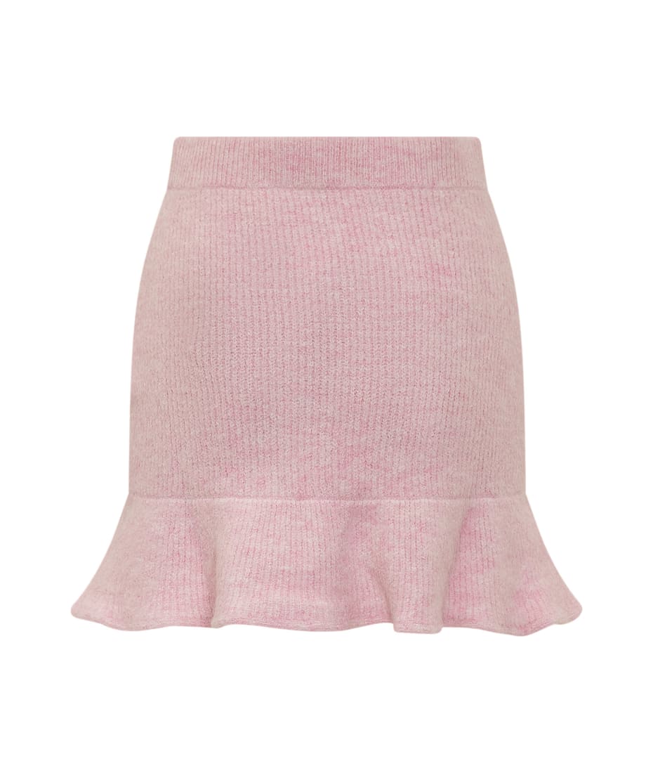 ミニスカート Burberry Pink Wool Mini Skirt BURBERRY textured wool mini kilt skirt Pink Burberry