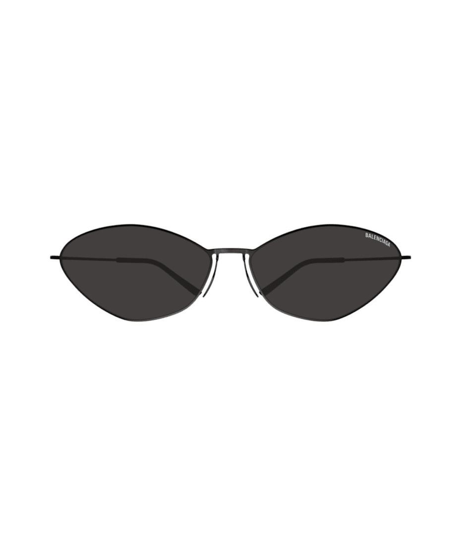 サングラス BALENCIAGA Balenciaga - BB0350S-001 - BLACK-BLACK-GREY Balenciaga BB0350S Sunglasses 001 Shiny Shiny Black - eye-oo.com