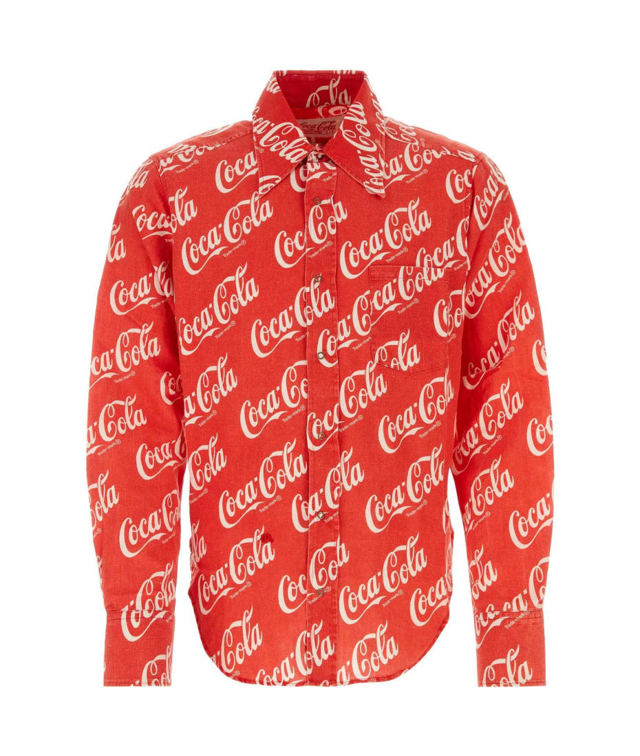 ERL Printed Cotton And Linen X Cocacola Shirt | italist, ALWAYS LIKE A SALE