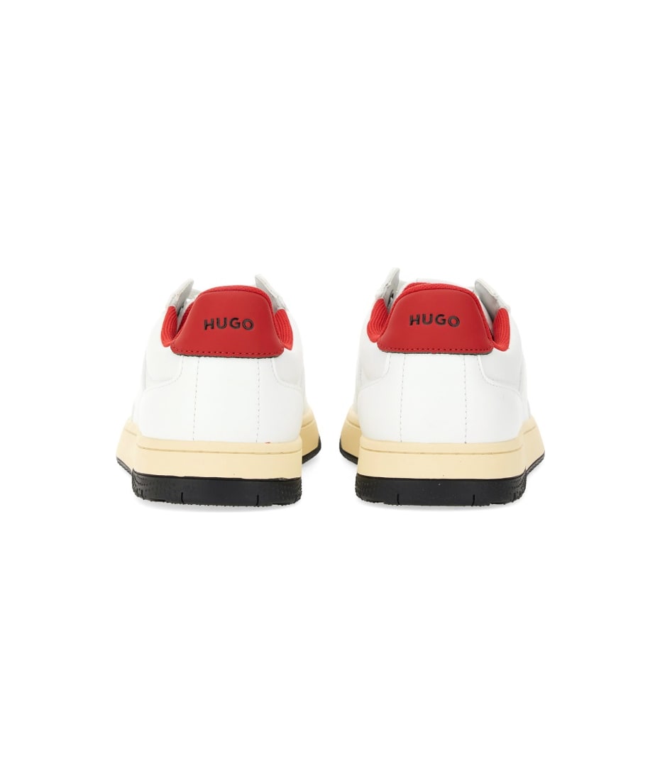 Shoe Boss Green Lighter Lowp Mxme Trainers White Hugo Boss Leather