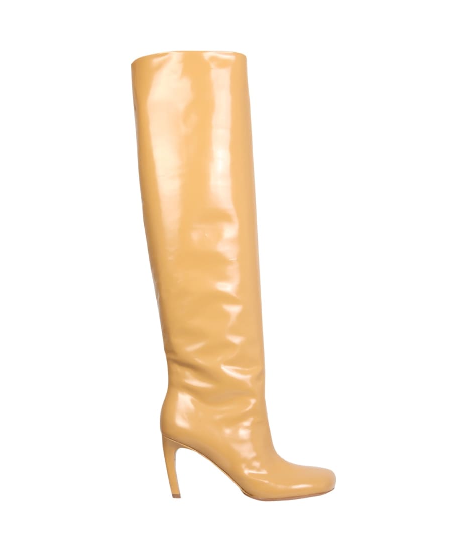 【送料&関税込】Dries Van Noten High Boots Leather knee-high boots in black - Dries Van Noten | Mytheresa