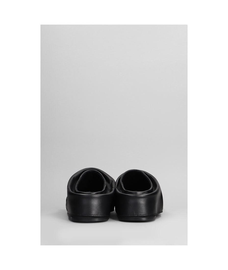 The Attico Mini Robin Slipper-mule In Black Leather