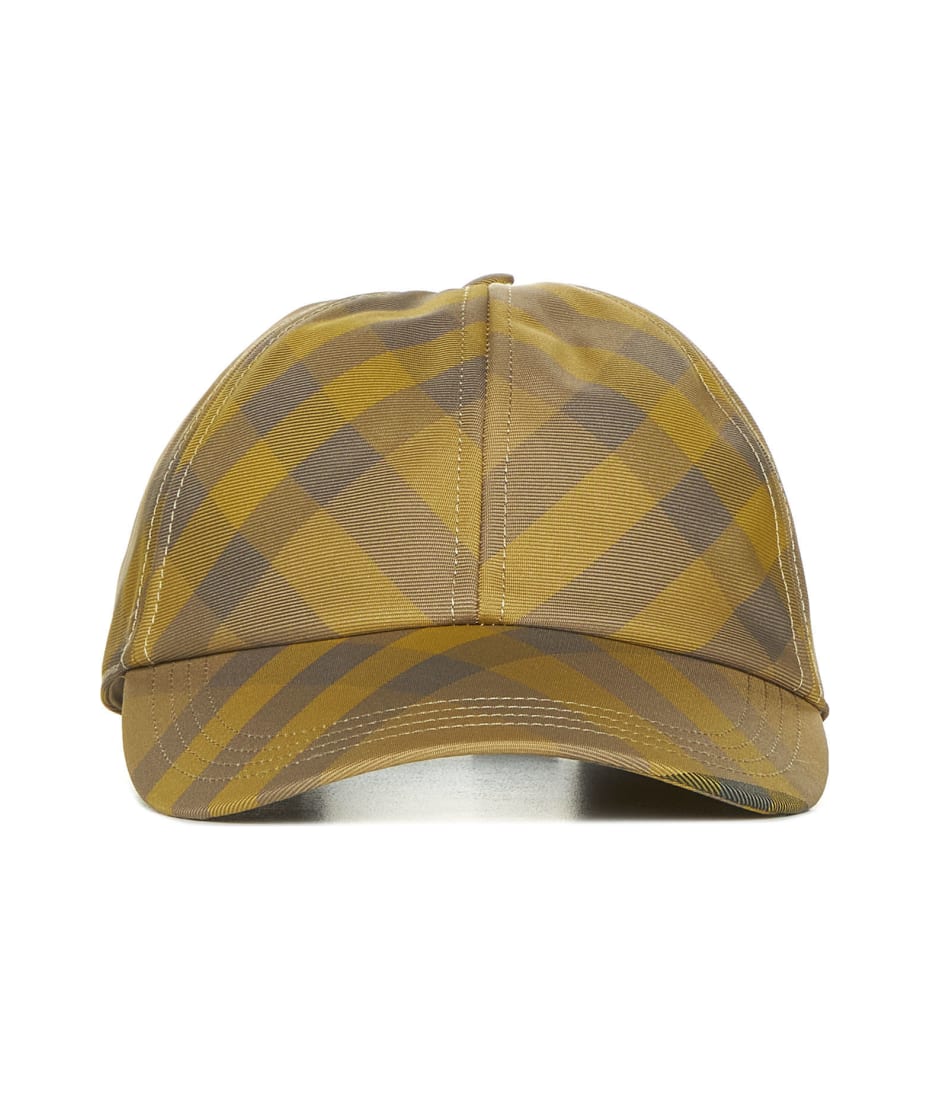 Burberry Check Motif Dark Grey Baseball Cap | italist