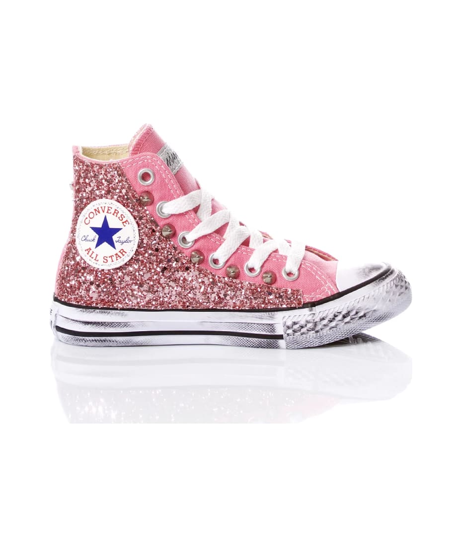 Pink fashion glitter all star converse