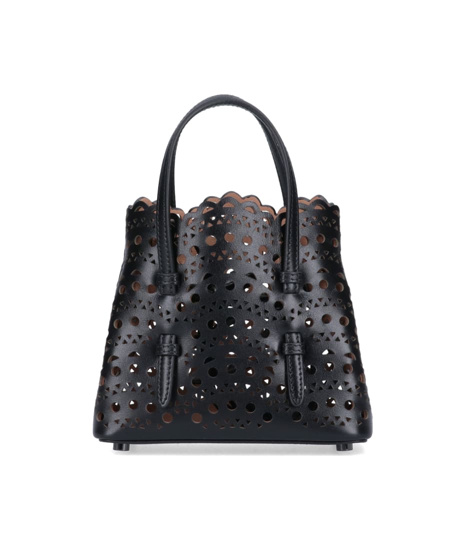 Alaia Black Mina 16 Micro Bag | italist