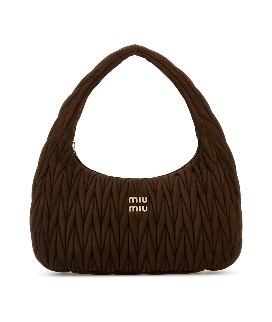 Miu Miu Brown Suede Shoulder Bag ○ Labellov ○ Buy and Sell