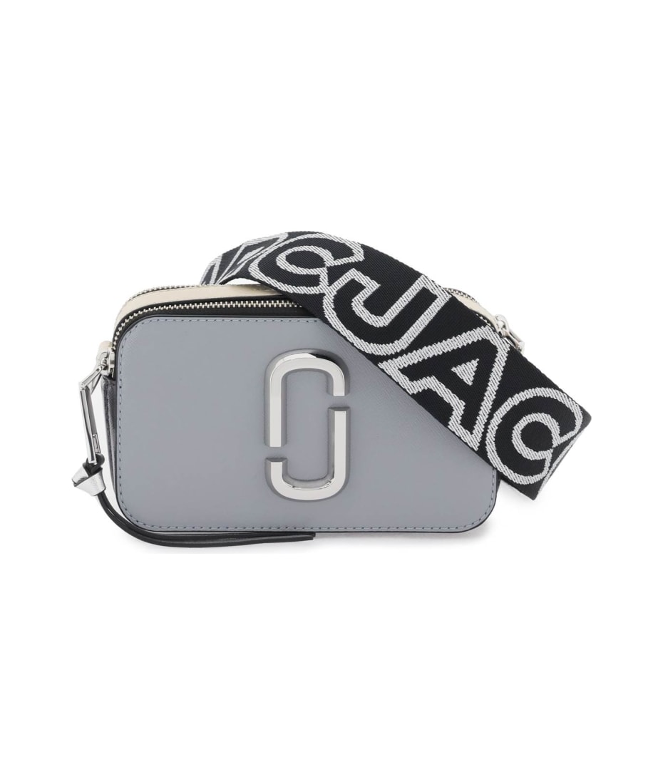 Marc Jacobs Logo Strap Snapshot Small Camera Bag Leather Wolf Grey Multi, Camera Bag