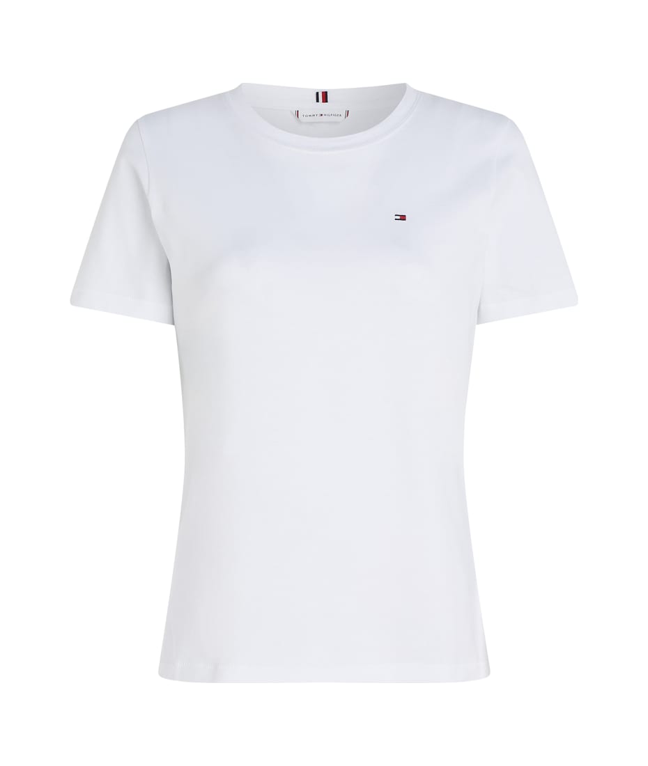 tommy Rot Hilfiger White T-shirt With Mini Logo - OPTIC WHITE