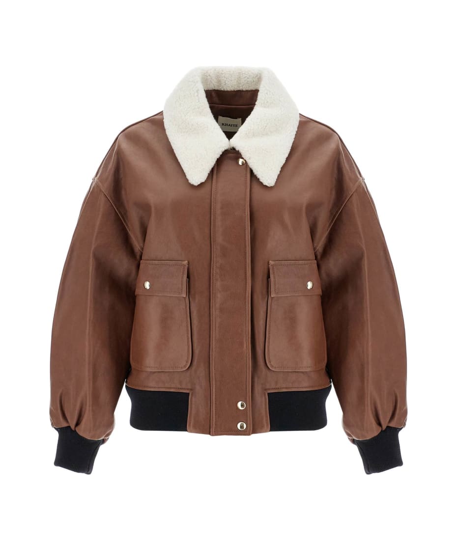 Khaite 'shellar' Leather Bomber Jacket With She | italist, ALWAYS