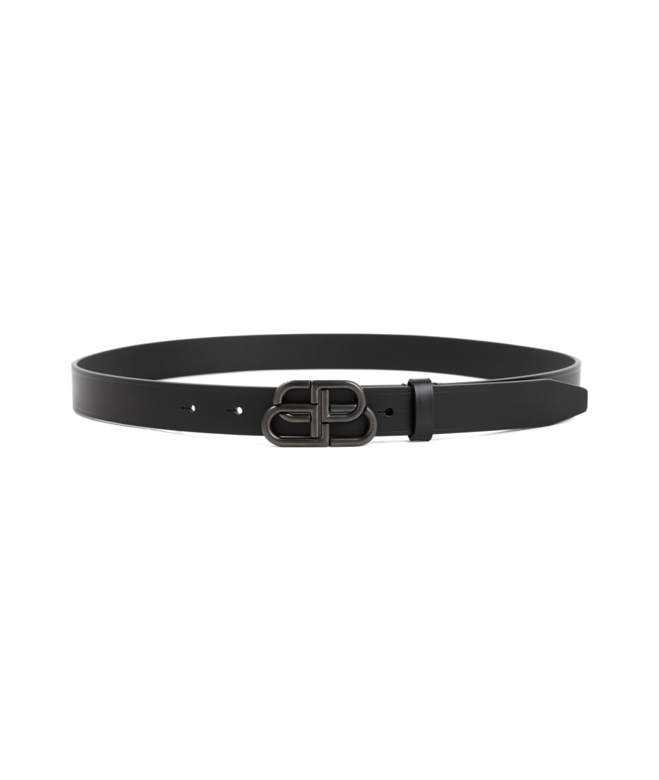 BALENCIAGA BBハックルヘルト 5816901CH0J 1000 Women's Bb Thin Belt in Black | Balenciaga US