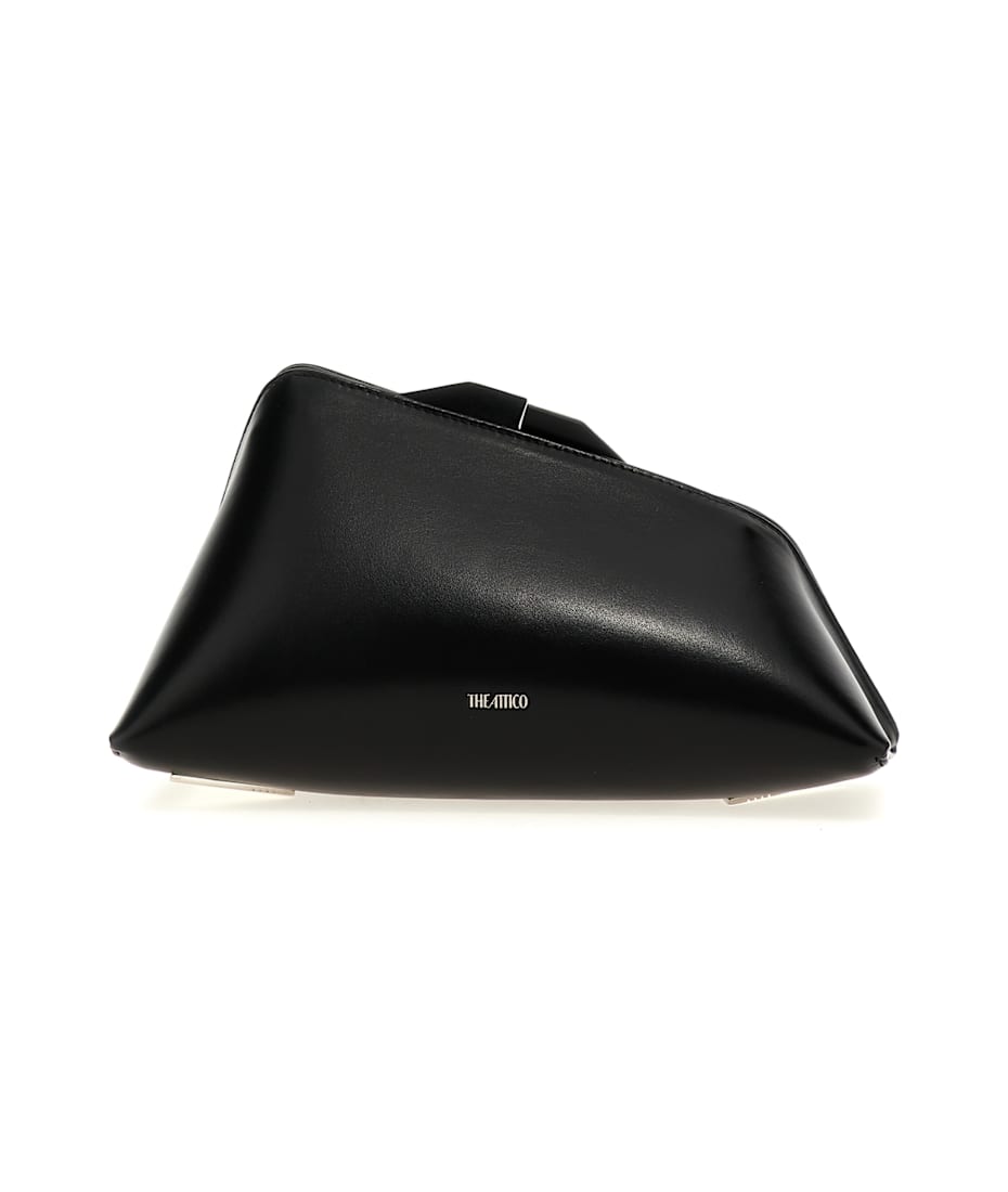 クラッチバッグ THE ATTICO Chocolate leather 8.30 PM clutch The Attico - 8.30 PM croc-effect patent leather clutch The