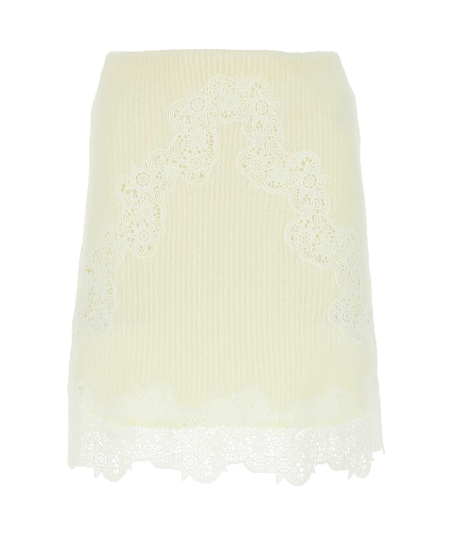 ミニスカート Chloe SS23 Ivory wool mini skirt (CHC23SJU61083 112) Chloé Ivory Wool Mini Skirt | italist