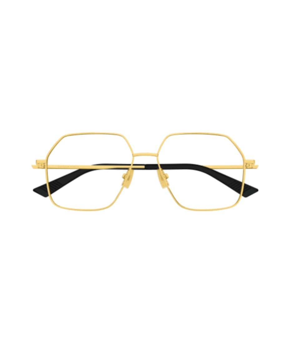 メガネ BOTTEGA VENETA Woman Optical frames Yellow Gold BV1332O 001 Bottega Veneta BV1332O Gold Black (001) Eyeglasses | eBay