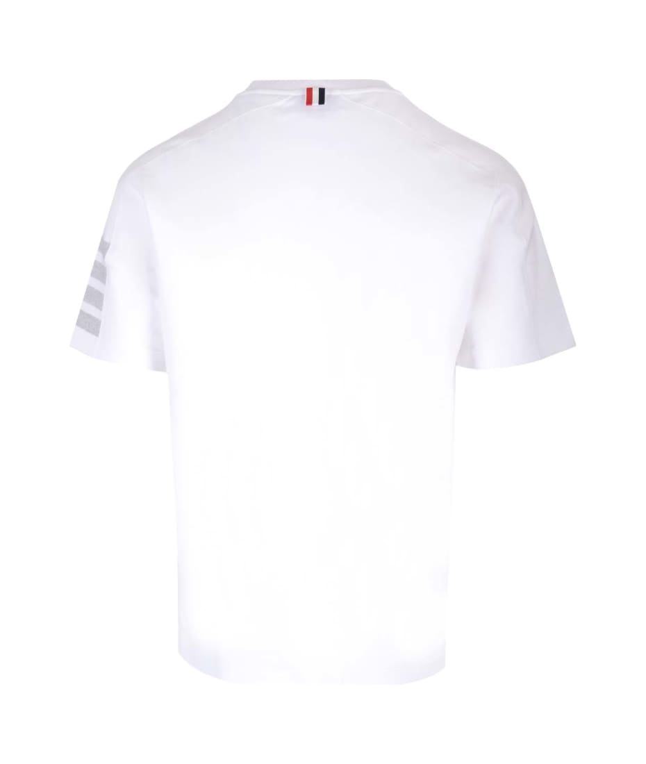 Thom Browne｜SHORT-SLEEVED ROUND NECK T-SHIRTS (MJS246A Thom Browne Short Sleeve Tee in Navy | FWRD