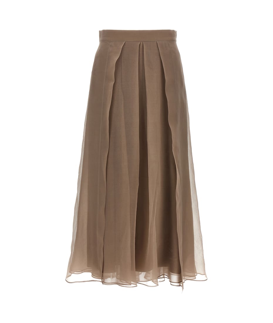 スカート Brunello cucinelli 'Paneled Circle' skirt Paneled Circle skirt for Woman in Henna | Brunello Cucinelli