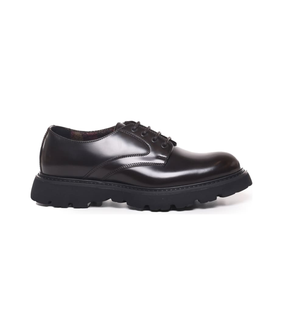 Doucal's Black Leather Lace-up Shoes With Laces italist, ALWAYS