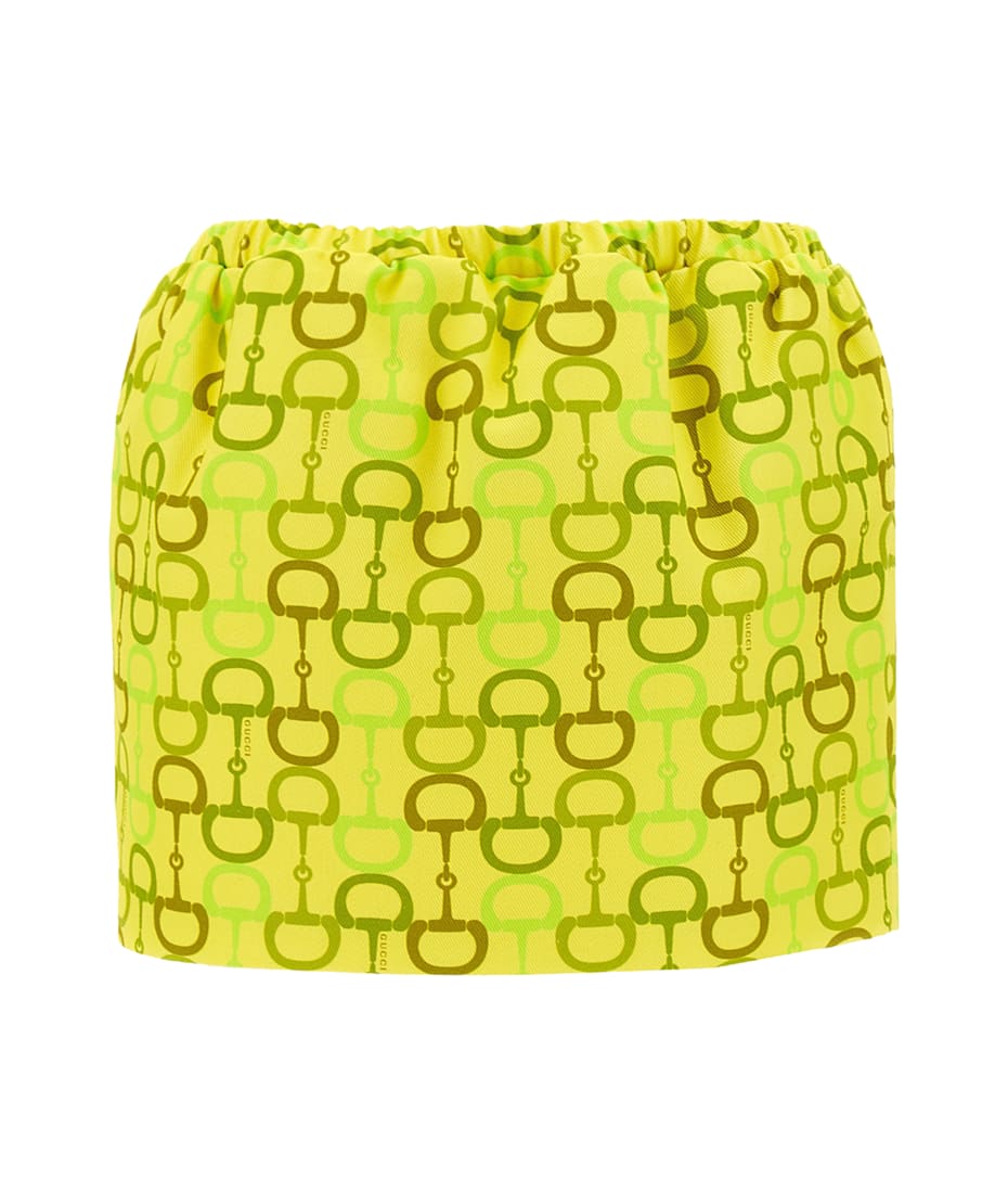 【関税込み】gucci HORSEBIT PRINT SKIRT Gucci Horsebit Print Skirt | italist