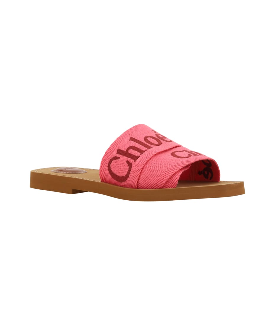 サンダル・ミュール Chloe Sandalo Piatto Woody Rosa Cipria Chloé Woody Sandals | italist