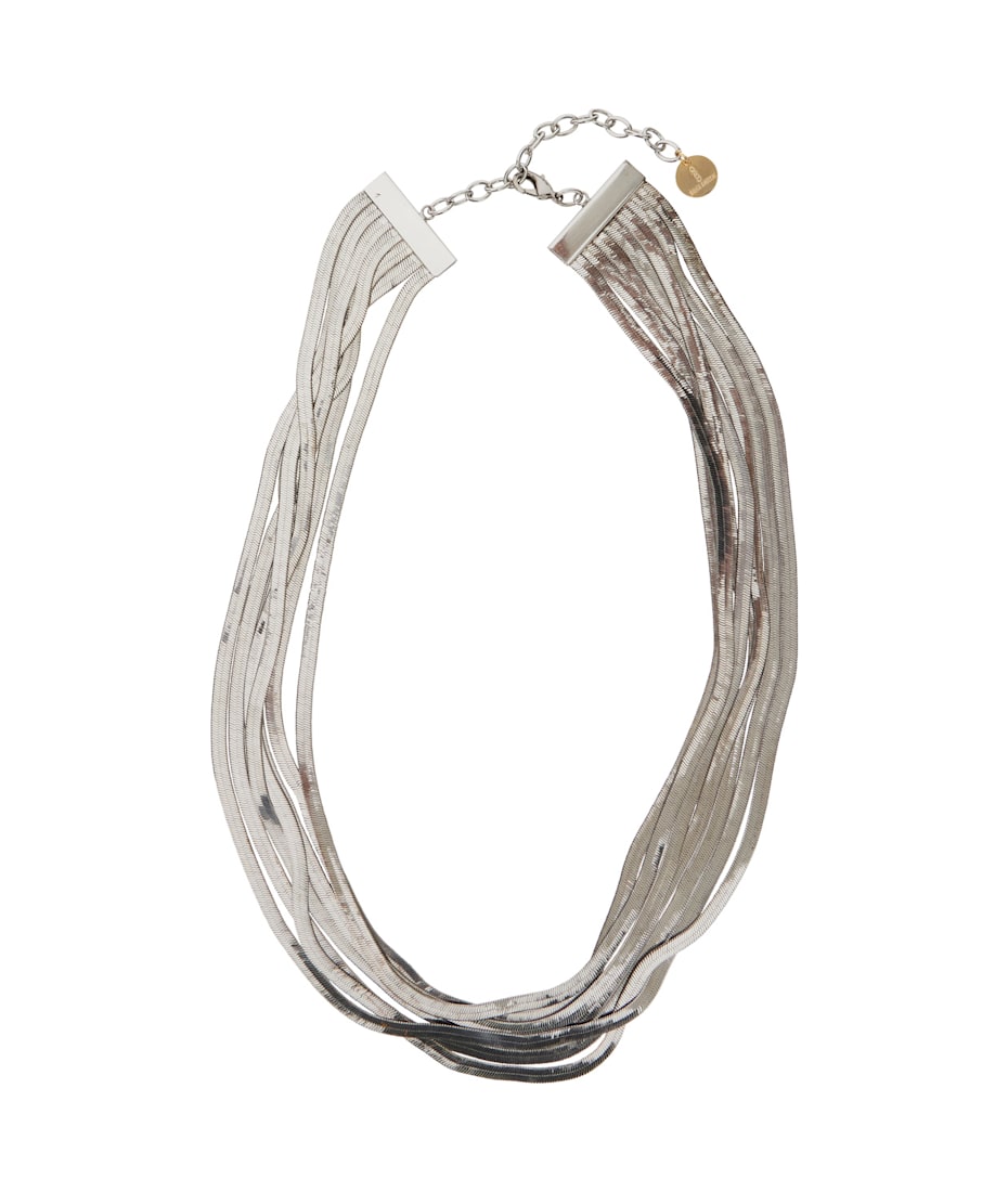 ネックレス・ペンダント SILVIA GNECCHI SS25 IMPERIAL LONG NECKLACE (038 SILVER) Silvia Gnecchi 'imperial Long' Silver-colored Necklace With