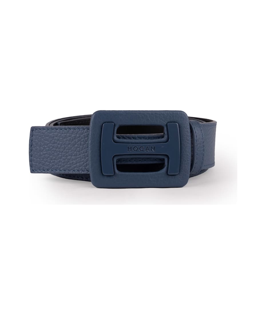 【送料&関税込】Hogan Leather Belt Hogan Belt With Logo In Hammered Leather | italist