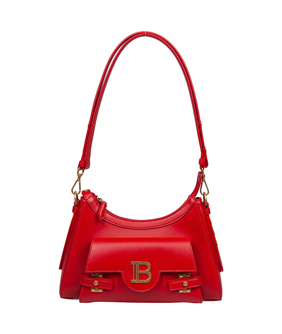 【送料&関税込】Balmain B-buzz Hobo Leather Shoulder Bag Red Balmain B-buzz Hobo Leather Shoulder Bag Red Color | italist