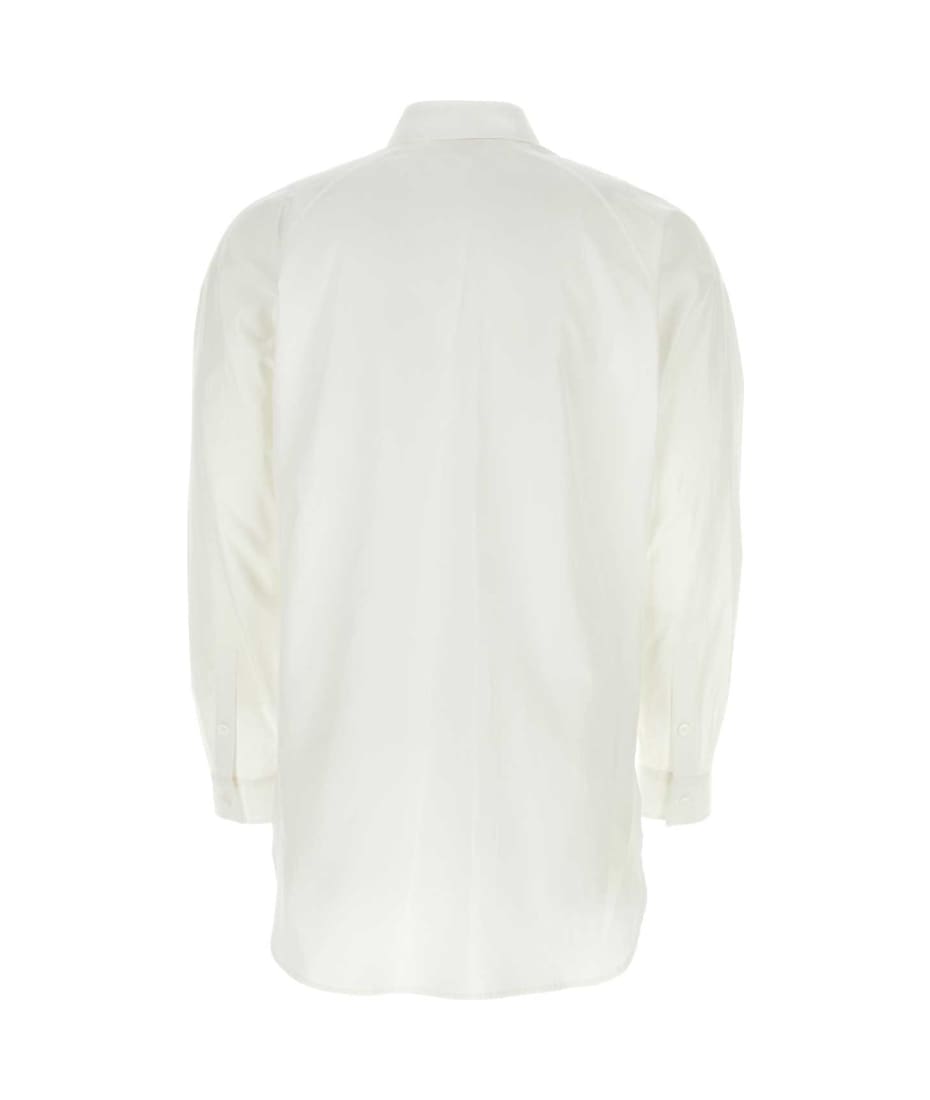 Yohji Yamamoto White Poplin Shirt | italist Yohji Yamamoto White Poplin Shirt | italist